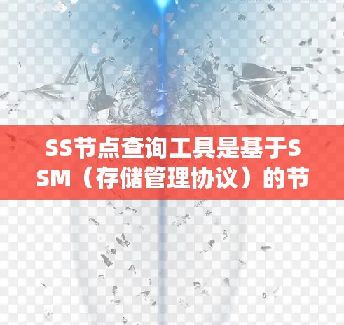 SS节点查询工具是基于SSM（存储管理协议）的节点查询工具，用于在存储系统中查找和操作SSM节点。以下是使用SS节点查询工具的指南