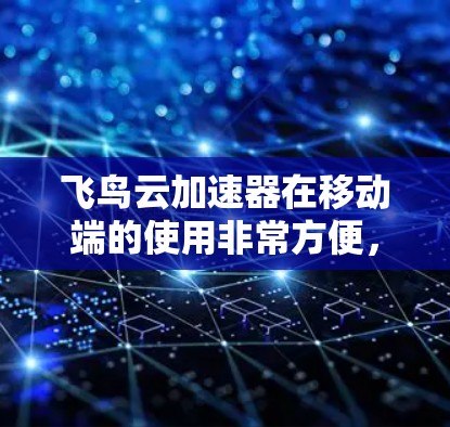 飞鸟云加速器在移动端的使用非常方便，以下是详细的步骤指南